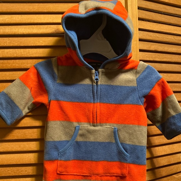 Baby Gap Blue, Red & Grey Striped One Piece - Picture 3 of 12